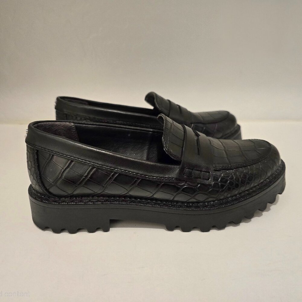 Circus by Sam Edelman Croc-Embossed Loafers – Size 7 - Picture 3 of 6